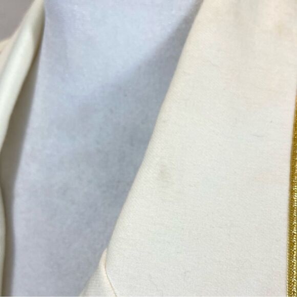 Vintage Lillie Rubin Ivory and Gold Double Breasted Blazer Size 10 Made in USA - Picture 11 of 14